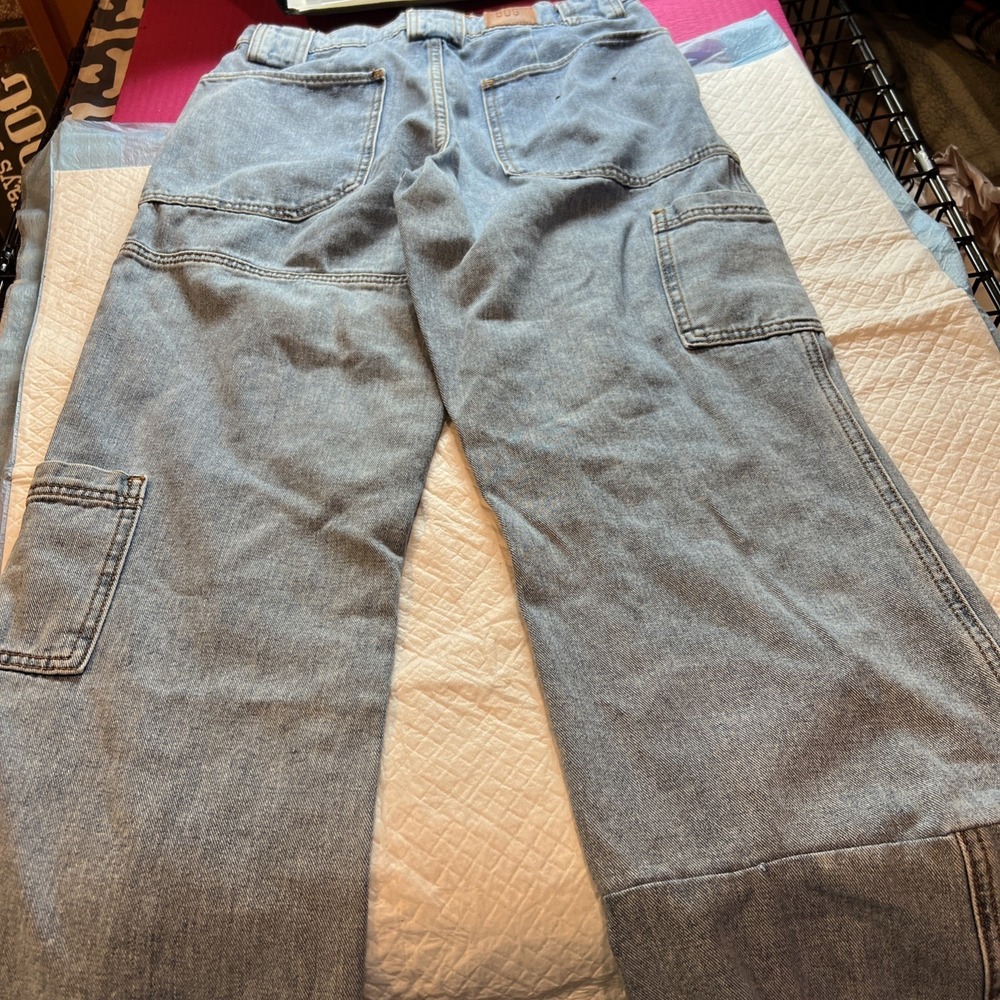 BDG Urban Outfitter Womens Jeans Blue Denim Cargo Relaxed Size 26. - Picture 7 of 12